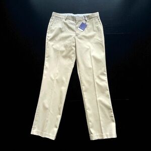 ALAN FLUSSER WRINKLE RESISTANT CLASSIC FLAT FRONT KHAKI PANTS 32x30